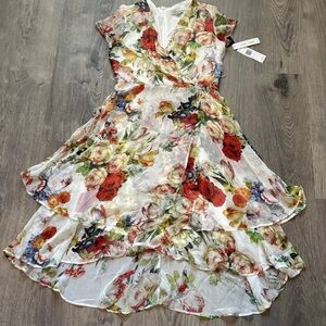 Sandra Darren Multicolor Floral Dress